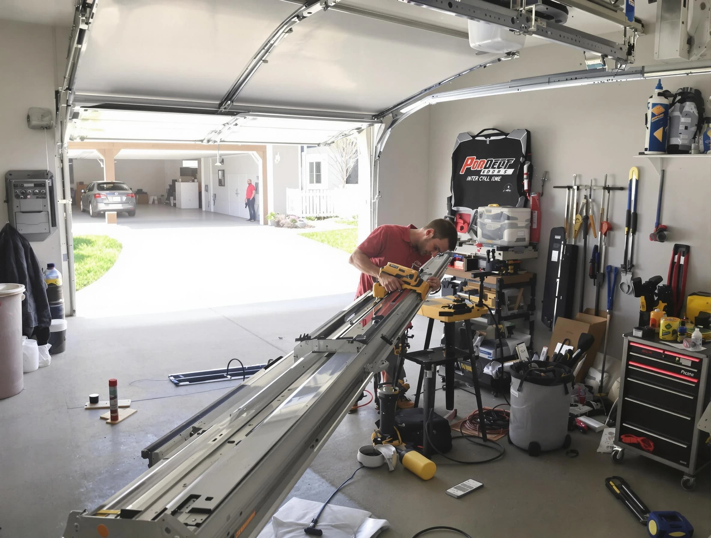 Staten Island Garage Door Repair expert performing track repair in Staten Island