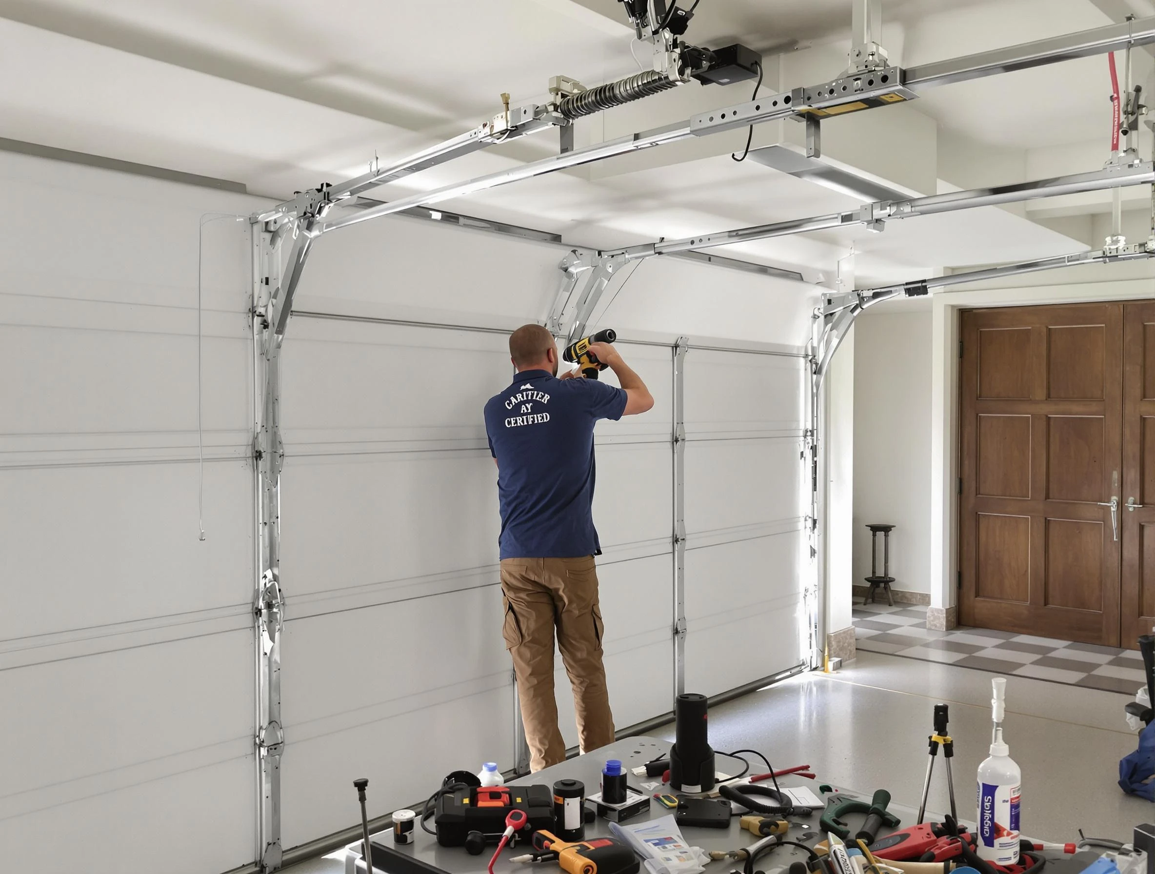Staten Island Garage Door Repair certified technician performing precision garage door repair in Staten Island