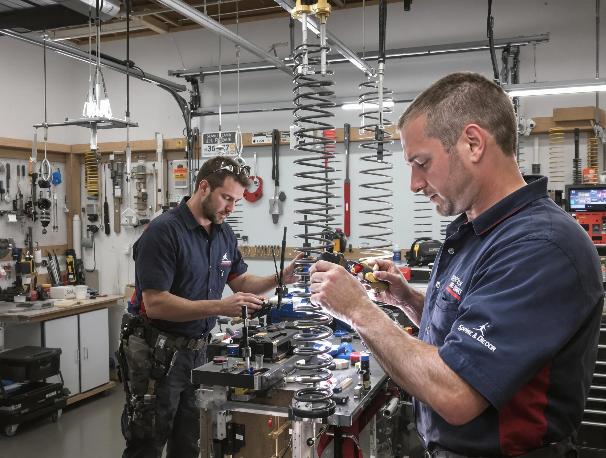 Garage door spring repair service by Staten Island Garage Door Repair in Staten Island